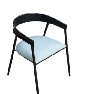 MODERN CURVE-BACKMETAL ACCENT CHAIRCHEVRON