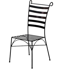 CHAIRVINTAGE SLATTEDWROUGHT IRON CHAIR